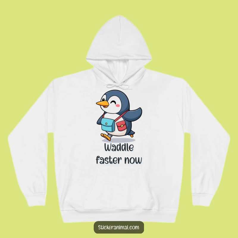 Cozy Funny Penguin Messenger Bag Hoodie: Stay Warm While On the Move