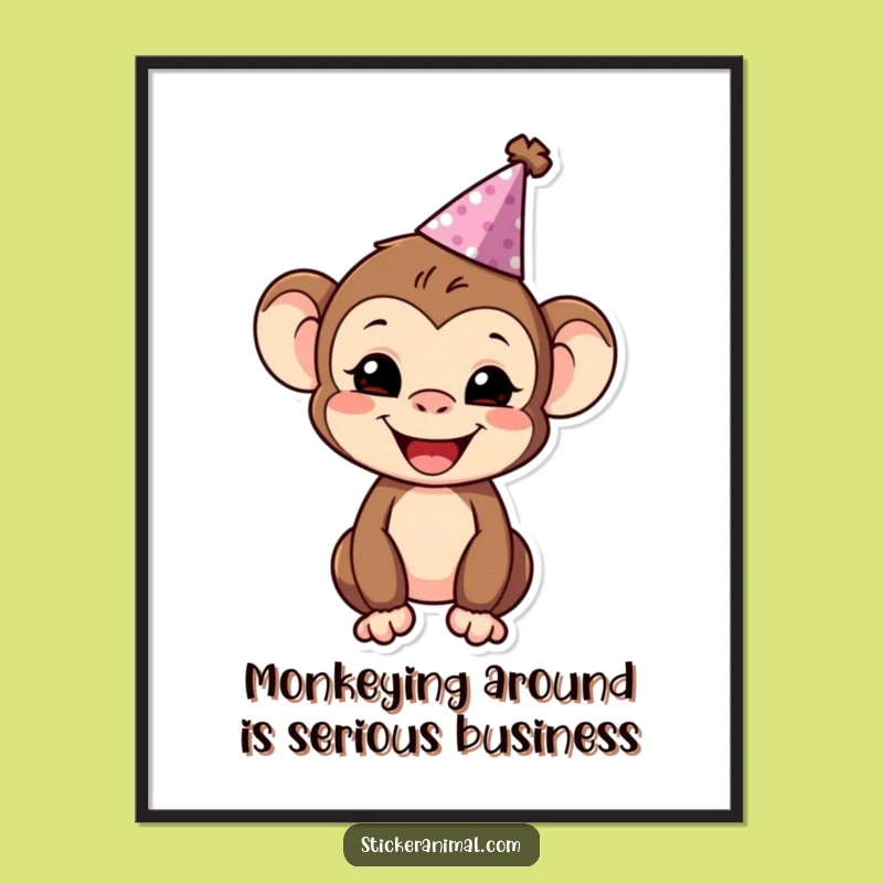 Free Printable Monkey Wall Art: Funny Downloadable Decor with a Party Vibe