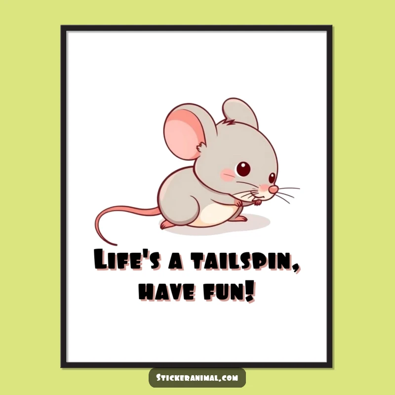 Funny Free Printable Mouse Wall Art: Mischievous Downloadable for Playful Decor!