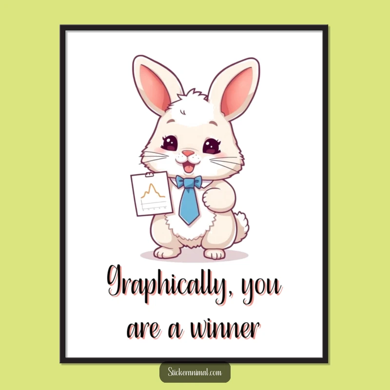 Funny Free Printable Bunny Wall Art - Dapper Rabbit Downloadable Art for Home Decor