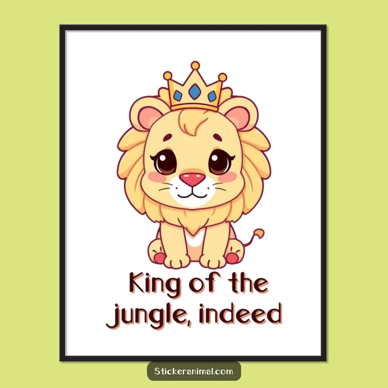 Free Printable Wall Art: Little Lion King - Majestic Downloadable Decor