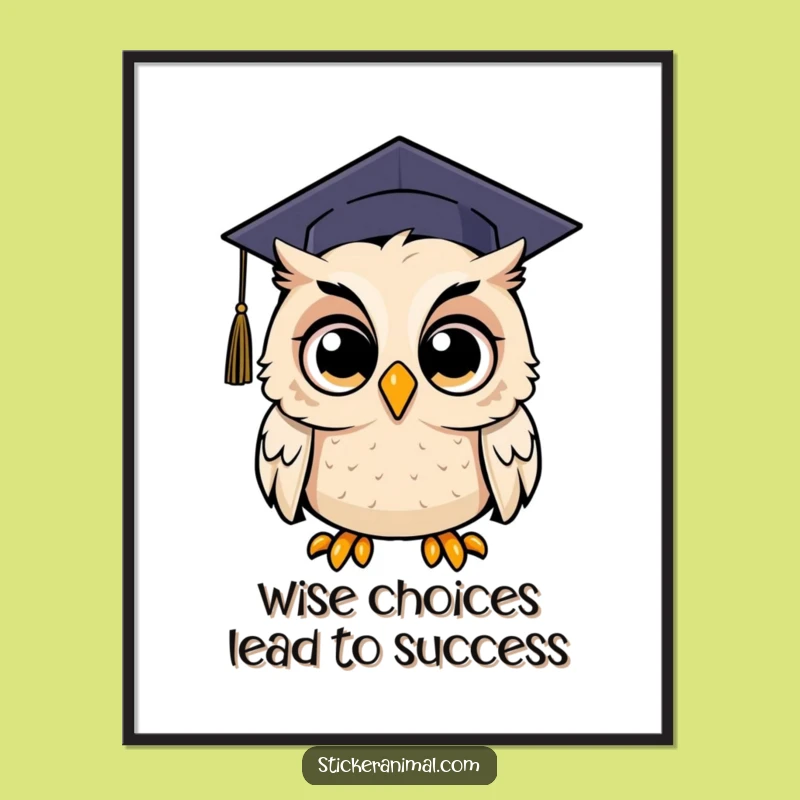 Free Printable Wall Art: Surprised Owl for Whimsical Decor