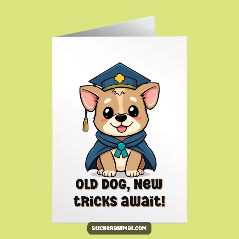 Free Printable Winking Dog Graduation Birthday Card - Funny Downloadable Gift