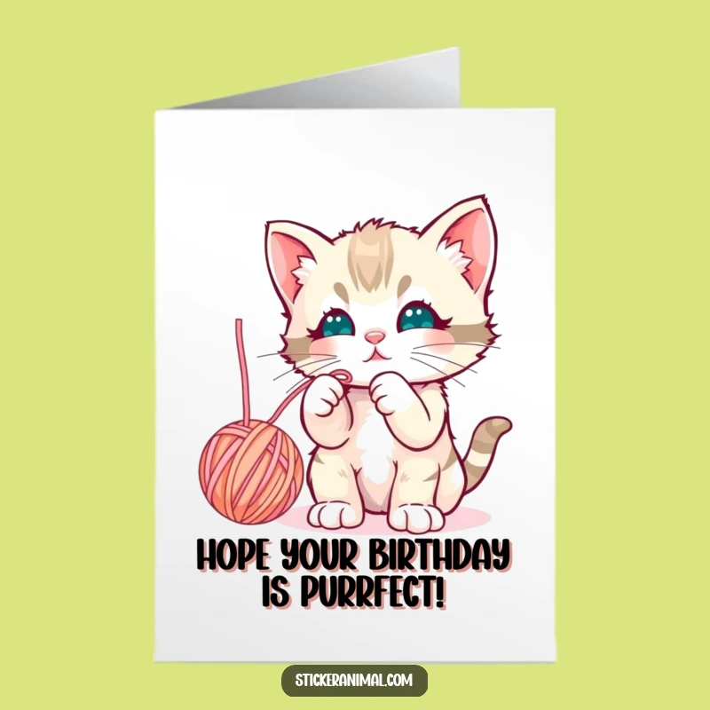 Free Printable Kitten Birthday Card: Funny Downloadable Gift for Cat Lovers