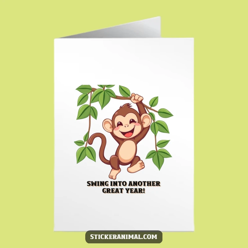Free Printable Monkey Birthday Card - Giggling Fun Downloadable Gift for Jungle Lovers