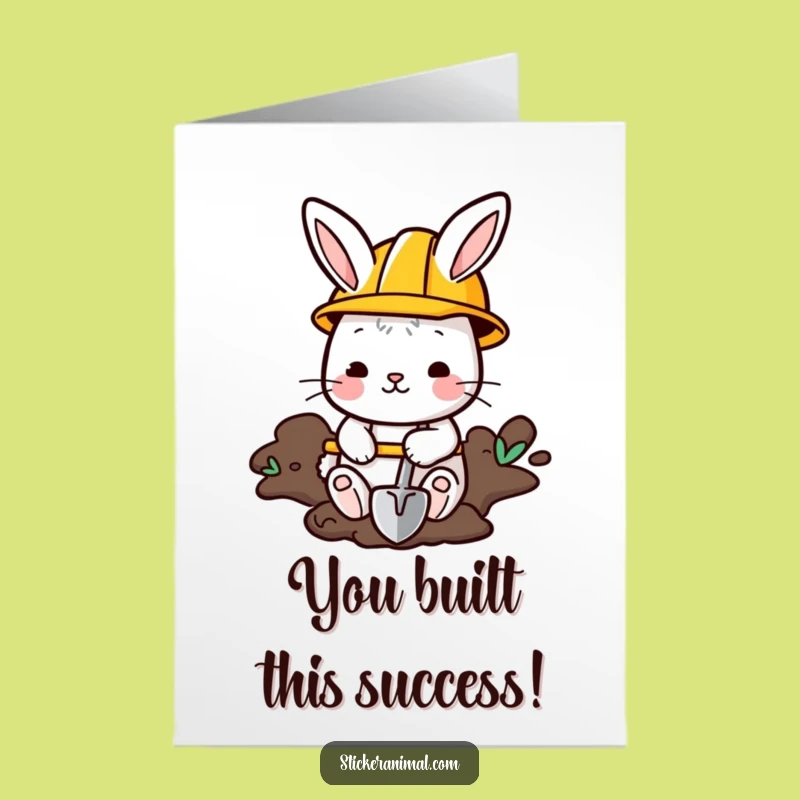 Free Printable Congrats Card Funny Bunny Builder Downloadable