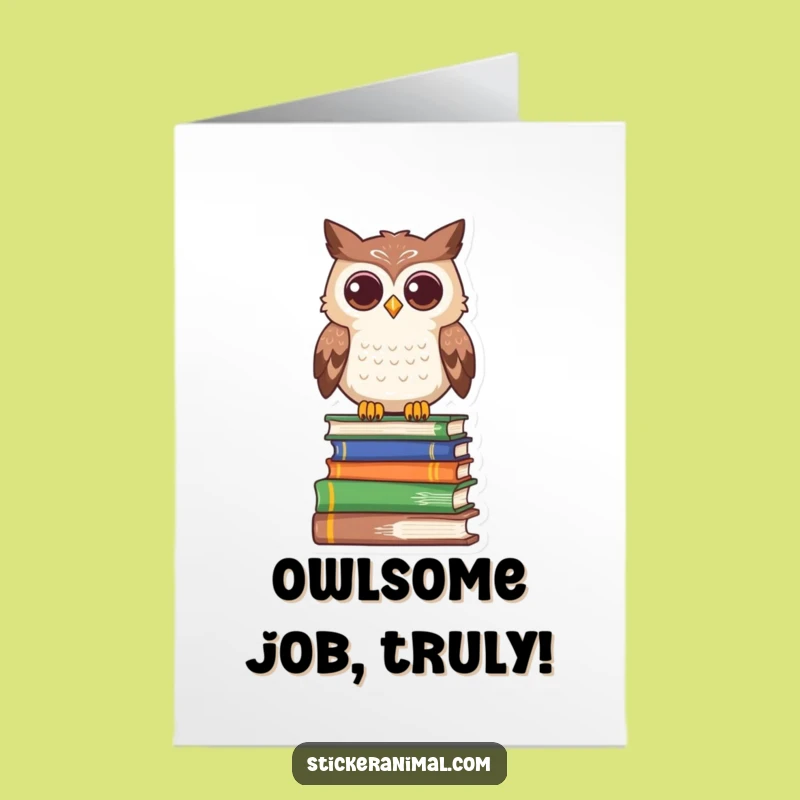 Free Printable Congrats Card: Wise Owl - Achievement Downloadable Gift!