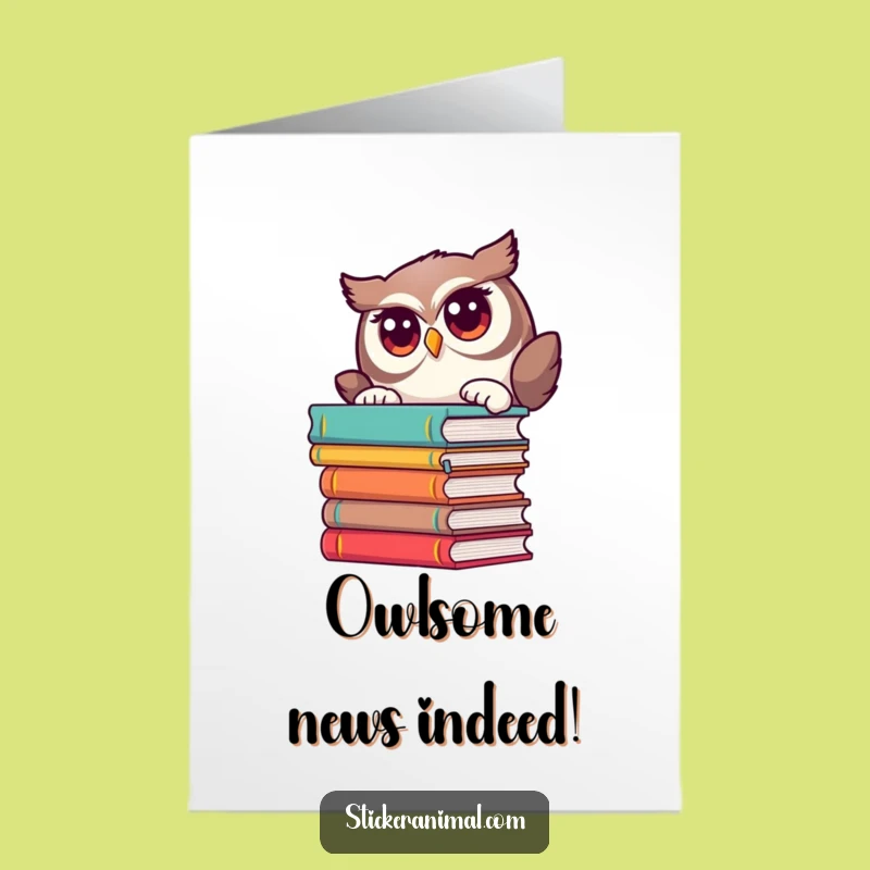 Free Printable Owl Congratulate Card - Wise Achievement Downloadable!