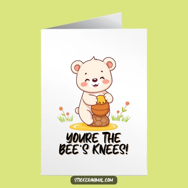 Free Printable Congrats Card: Bear Cub's Honey Pot Win!