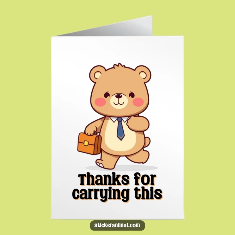Awesome Free Printable Bear Thank You Card - Confident Walker Downloadable & Print at Home