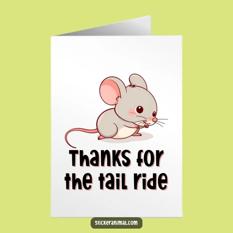 Free Printable Mouse Thank You Card: Cheeky Downloadable for Expressing Gratitude!