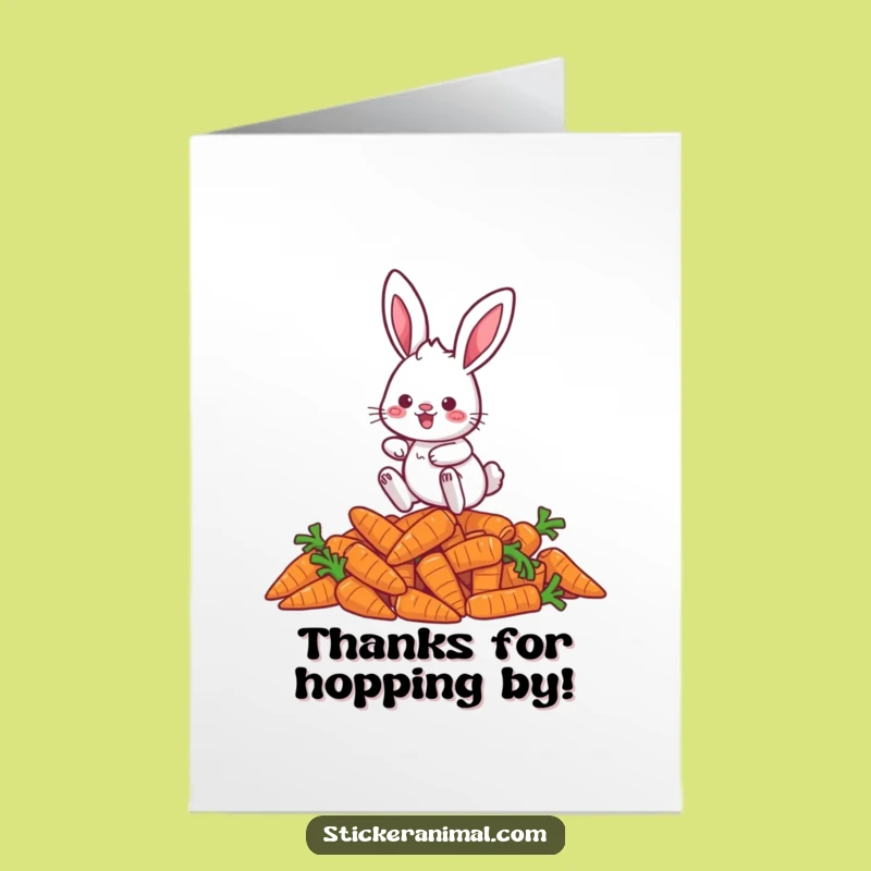 Free Printable Thank You Card: Bunny Hops - Gratitude Downloadable Gift!