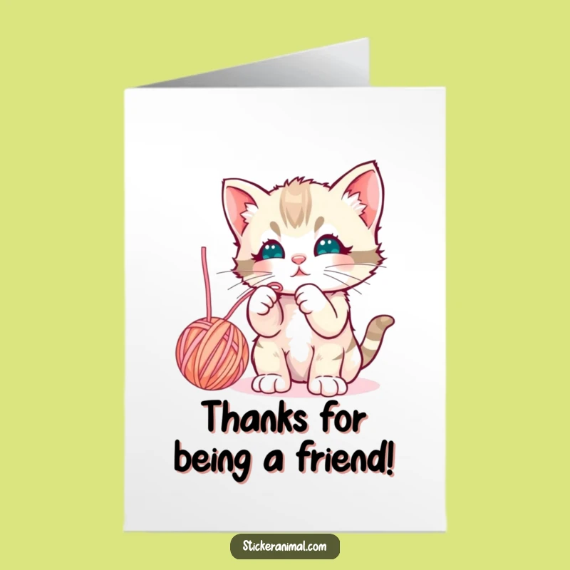 Free Printable Kitten Thank You Card: Funny Downloadable Gift for Sweet Gratitude