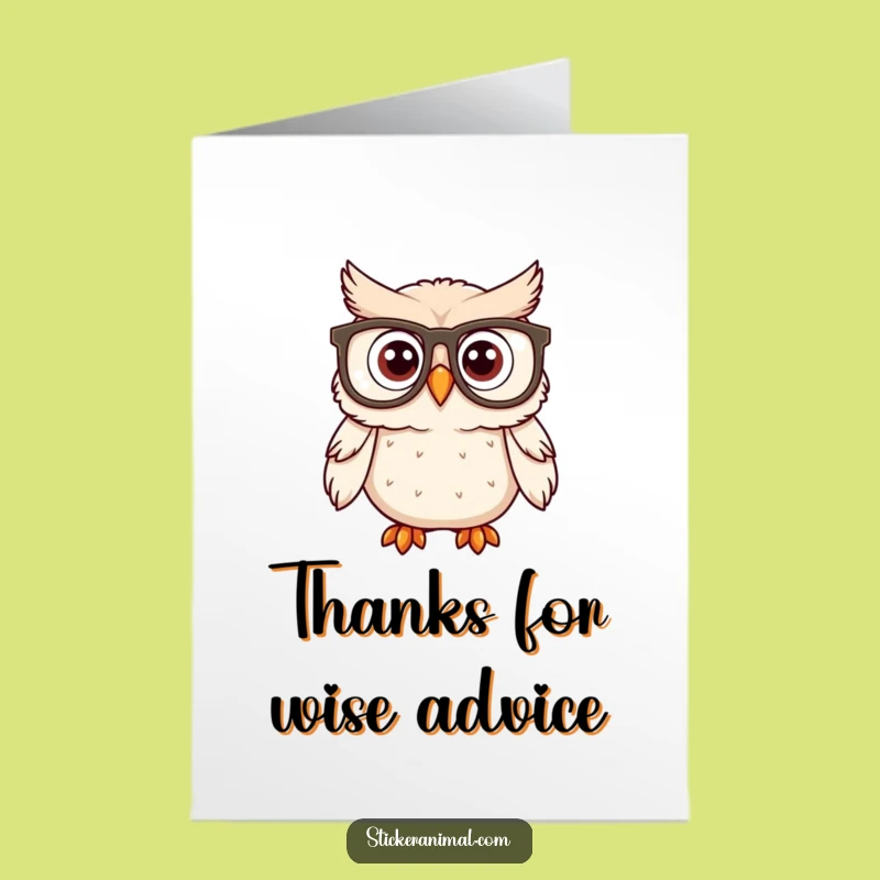Free Printable Thank You Card: Owl Specs Gratitude - Funny Downloadable Gift