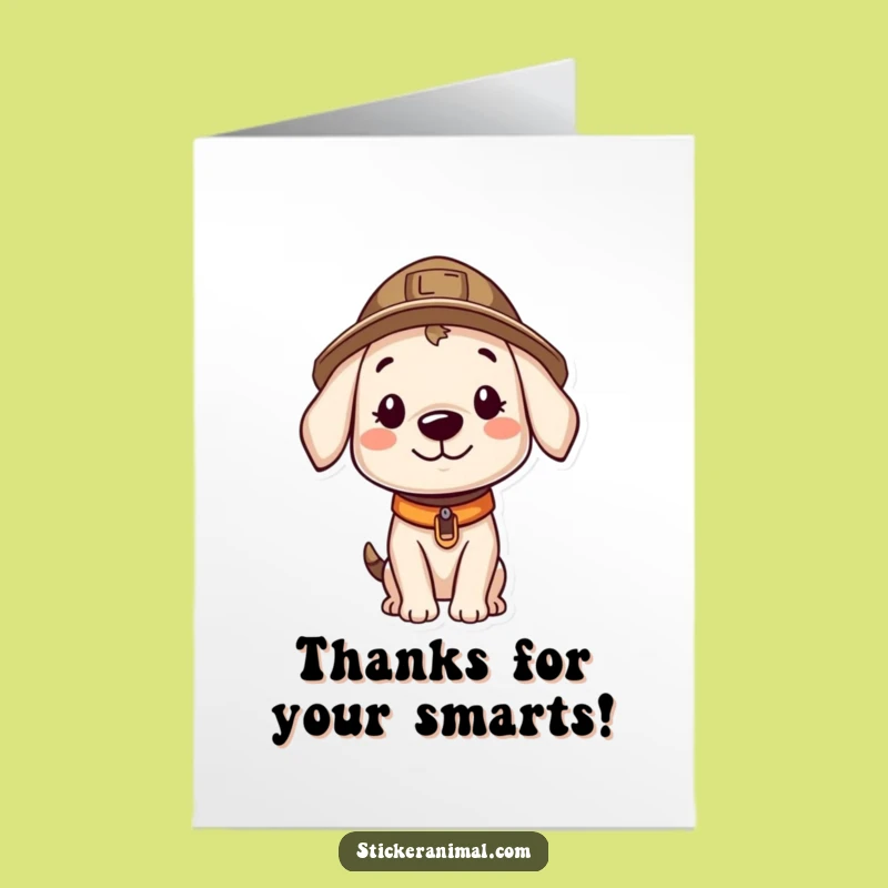Free Printable Thank You Card: Explorer Puppy's Gratitude - Print at Home