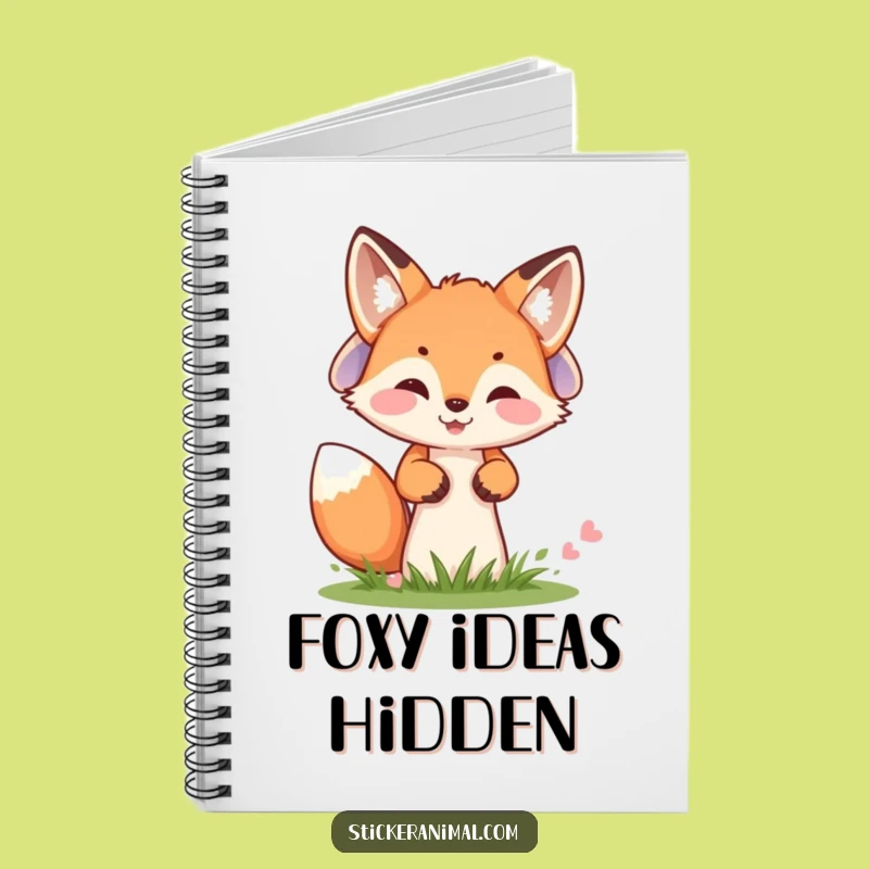 Funny Fox Cub Notebook - Jot Down Ideas with Woodland Whimsy and Playfulness