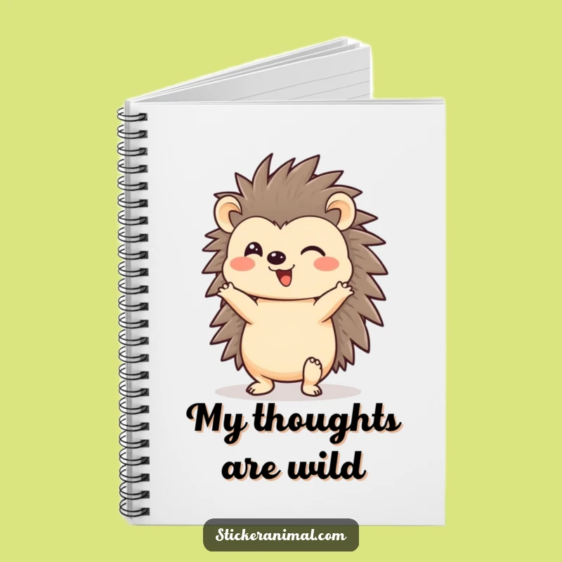 Funny Hedgehog Headstand Notebook: Cheerful Journal for Ideas, Perfect Funny Gift!
