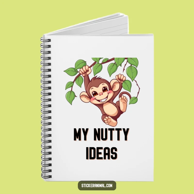 Funny Monkey Swinging Notebook: Primate Journal, Perfect Gift for Writers