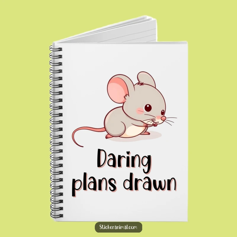 Funny Mouse Tail Slide Notebook: Jot Down Schemes With A Mischievous Mouse