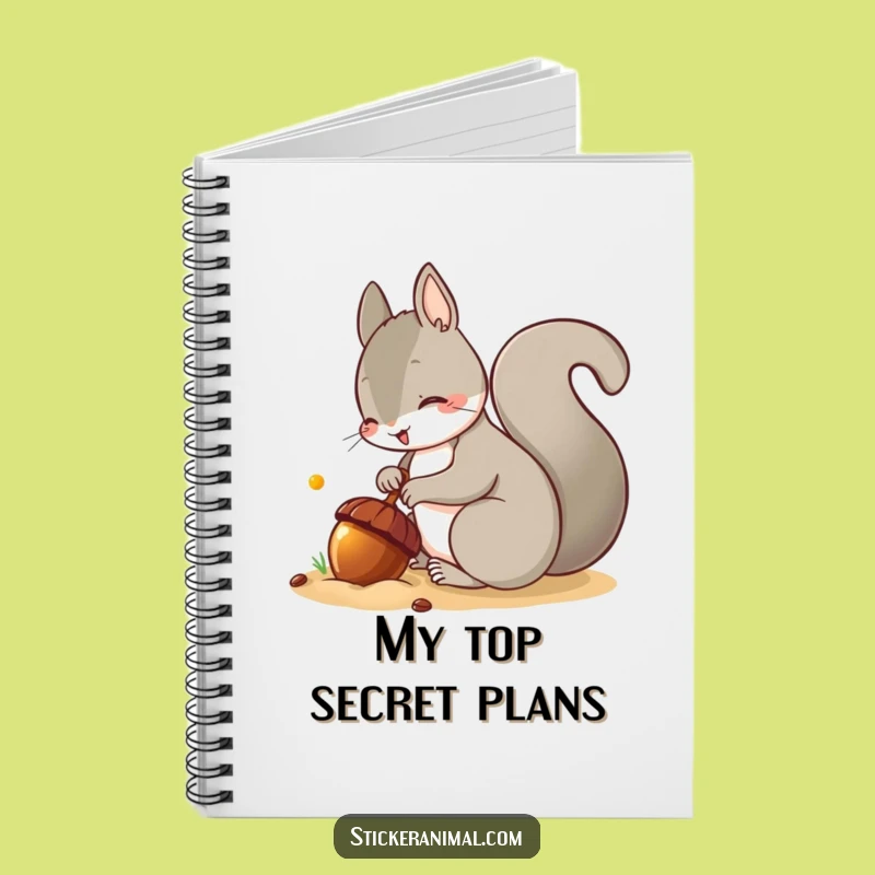 Funny Squirrel Acorn Notebook: Jot Down Your Plans with Humor