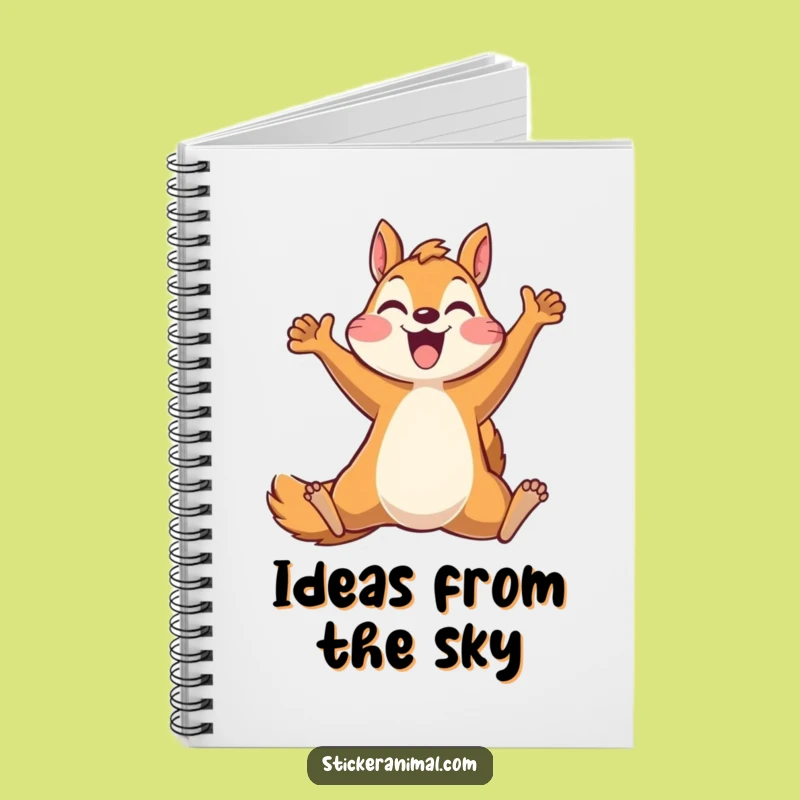 Funny Squirrel Leap Notebook: Jot Down Ideas with Joyful, Humorous Flair