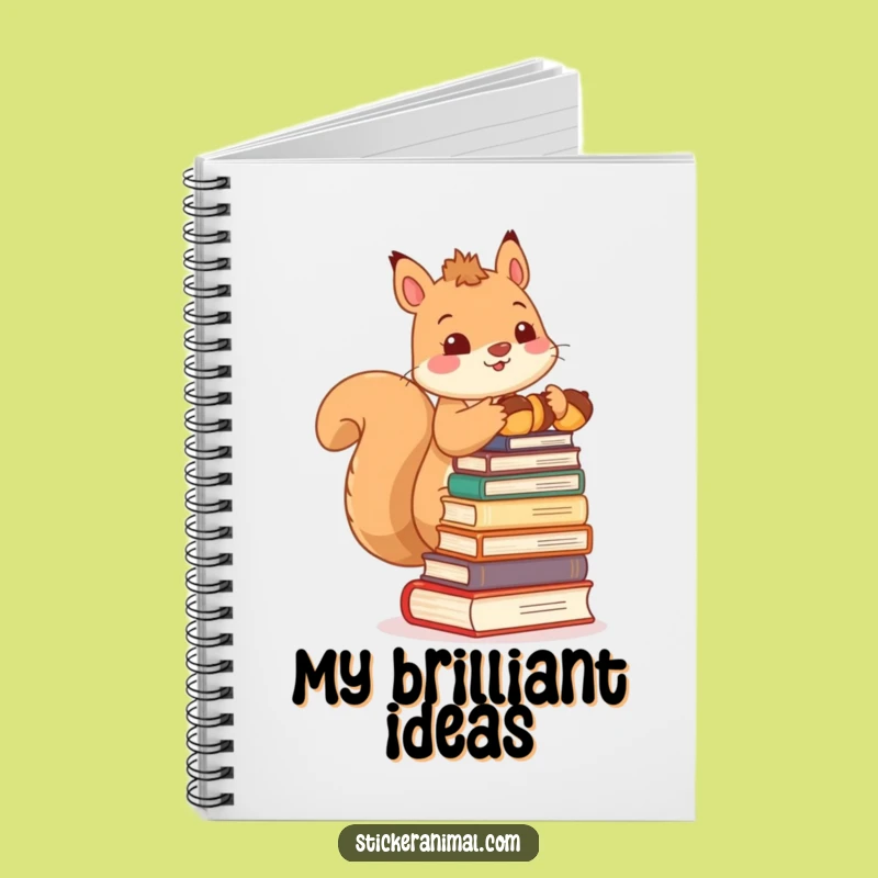 Funny Squirrel Notebook: Cute Acorn Journal, Perfect Gift for Writers