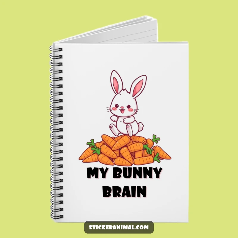 Funny Rabbit Carrot Journal: Playful Character Note-Taking Gift