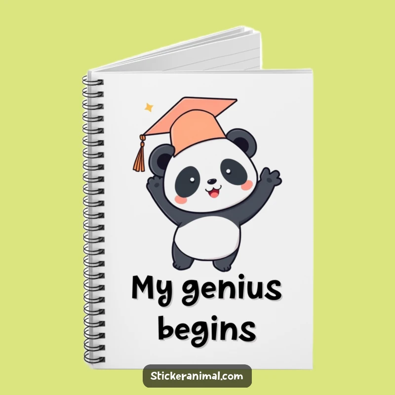 Funny Panda Graduation Notebook - Jot Down Your Future - Great Funny Gift!
