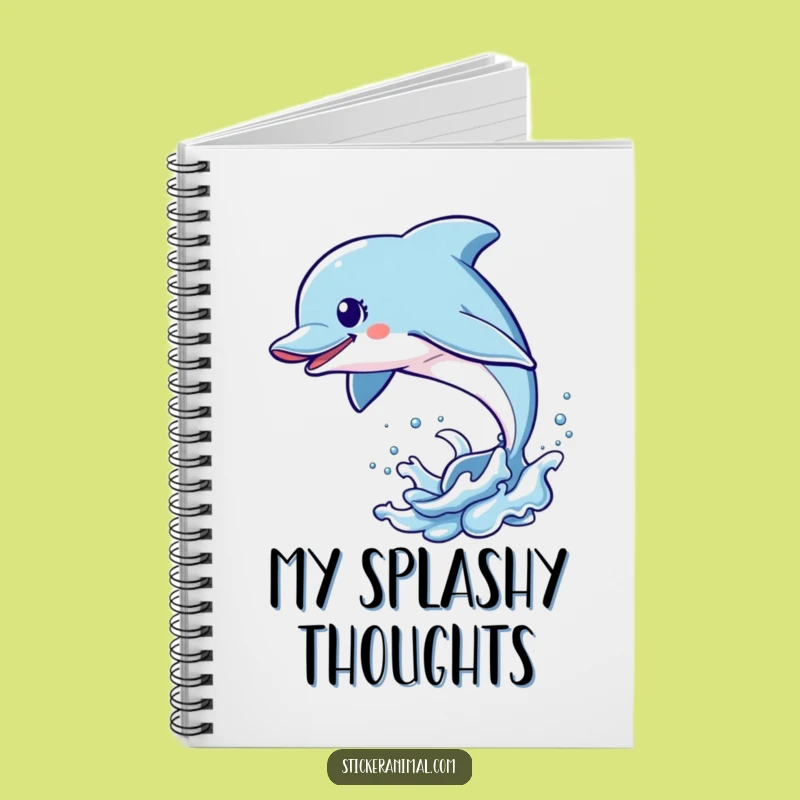 Funny Dolphin Leap Notebook: Aquatic Journal, Perfect Gift for Dreamers