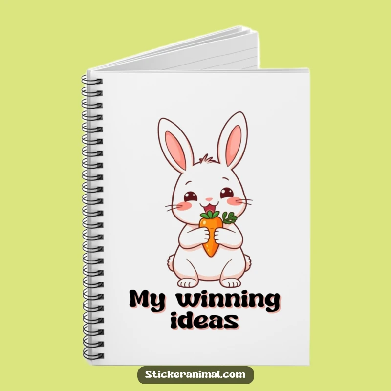 Funny Cheerful Rabbit Notebook - Jot Down Victories with Joy, a Super Funny Gift!