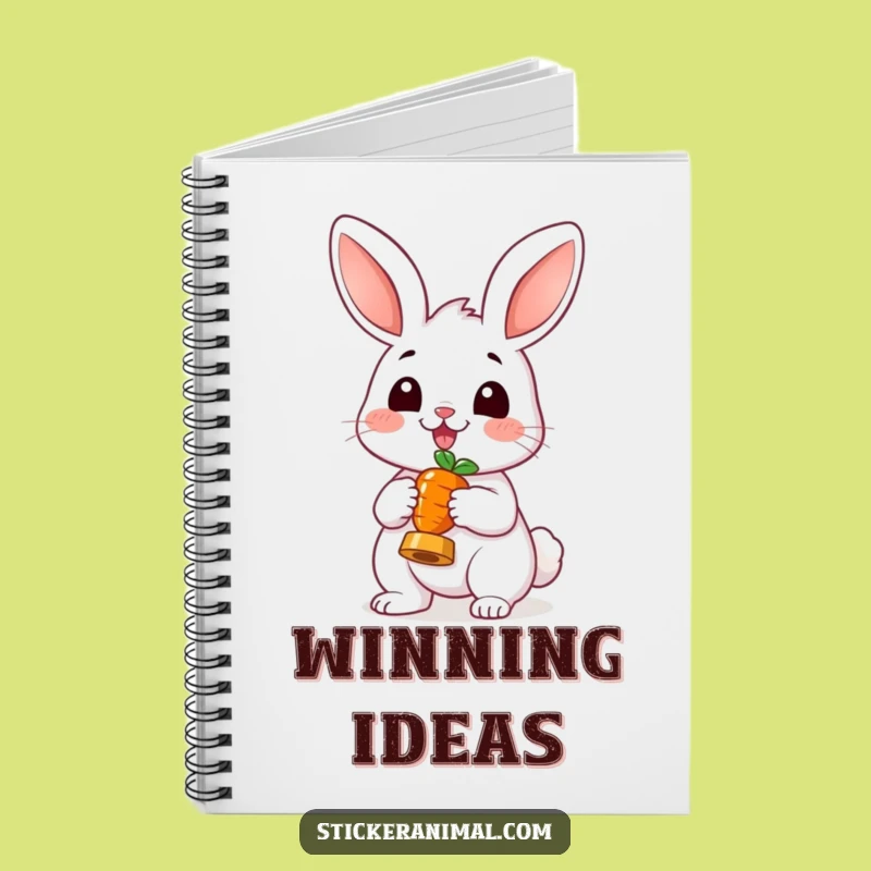 Funny Cheerful Rabbit Notebook - Journal for Bunny Trophy Ideas