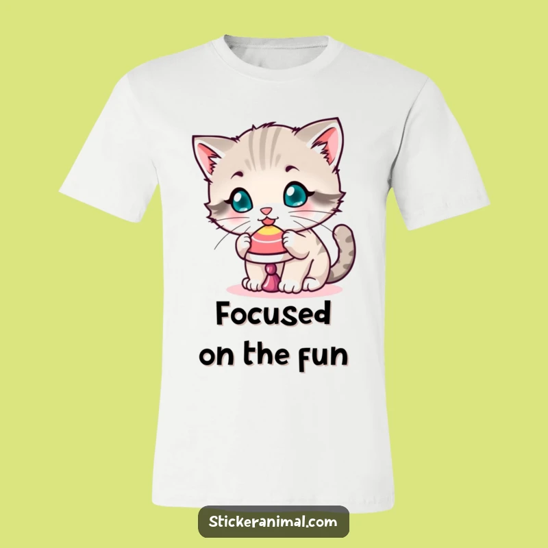 Funny Kitten Balance T-Shirt - Cute & Focused Fun - Awesome Funny Gift!