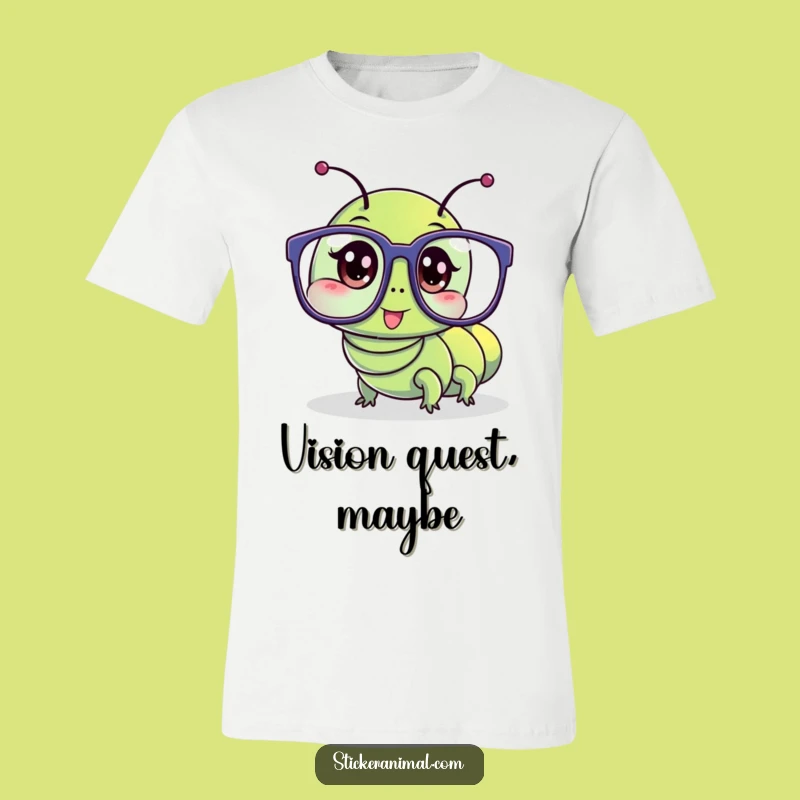 Funny Caterpillar Glasses T-Shirt: Wobbly Vision Tee, Perfect Funny Gift