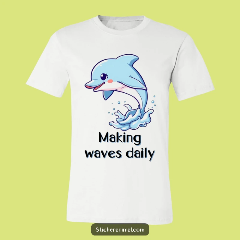 Funny Dolphin Leap T-Shirt: Splashy Fun, Perfect Beach Gift