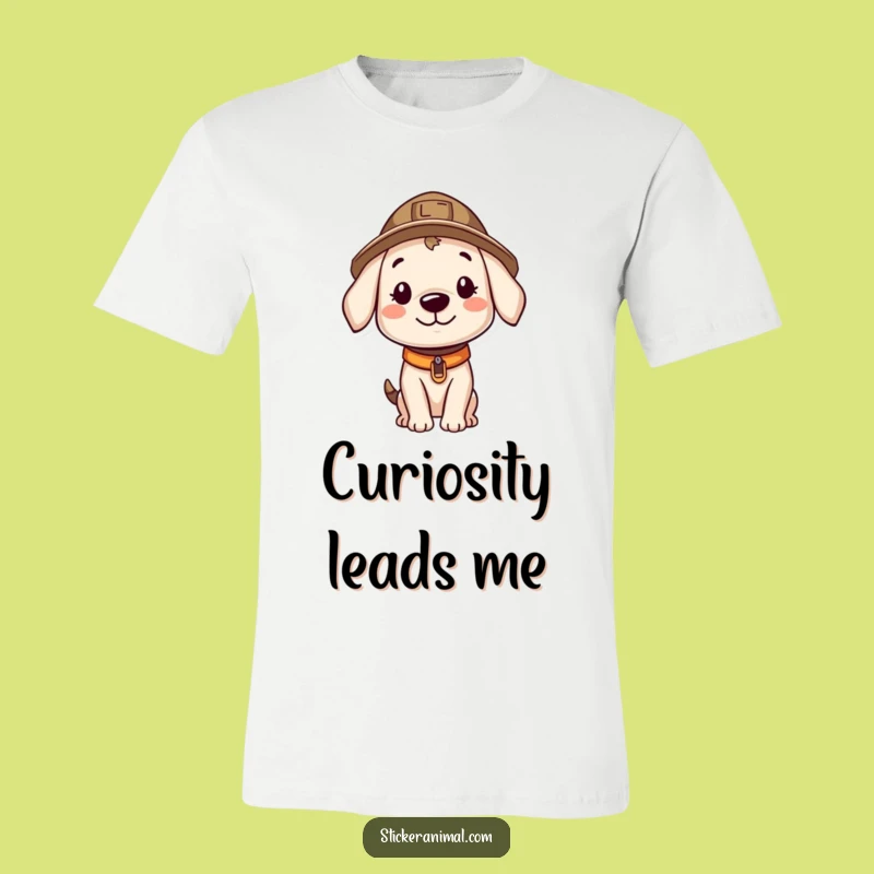 Funny Explorer Puppy T-Shirt: Adventure Ready With Hilarious Curiosity