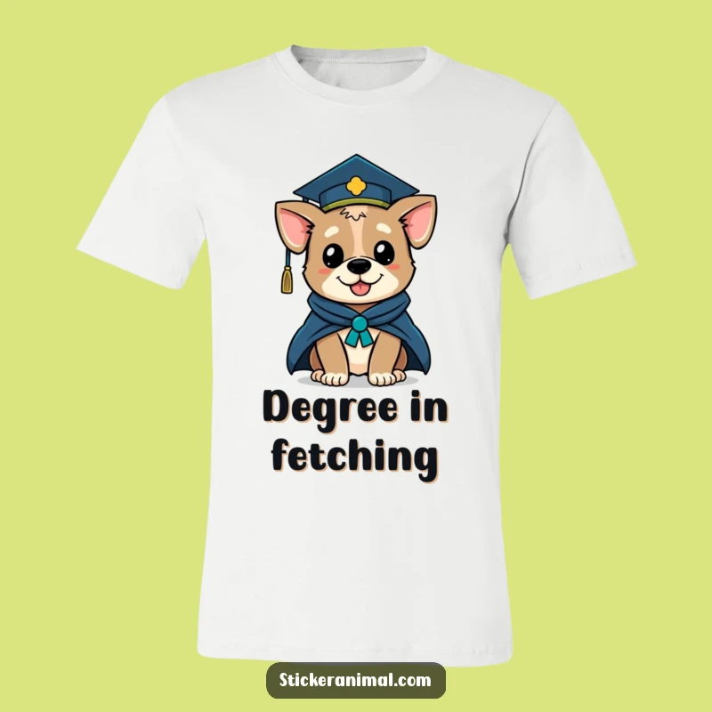 Funny Graduation Dog T-Shirt: Winking Scholar Pup, Great Grad Gift