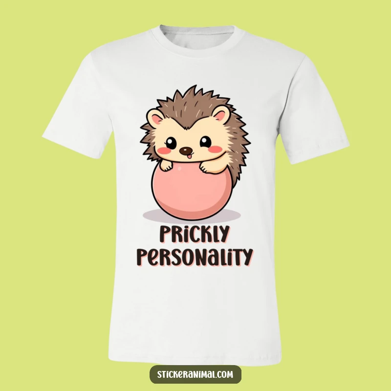 Funny Hedgehog T-Shirt - Playful Ball of Cute Humor