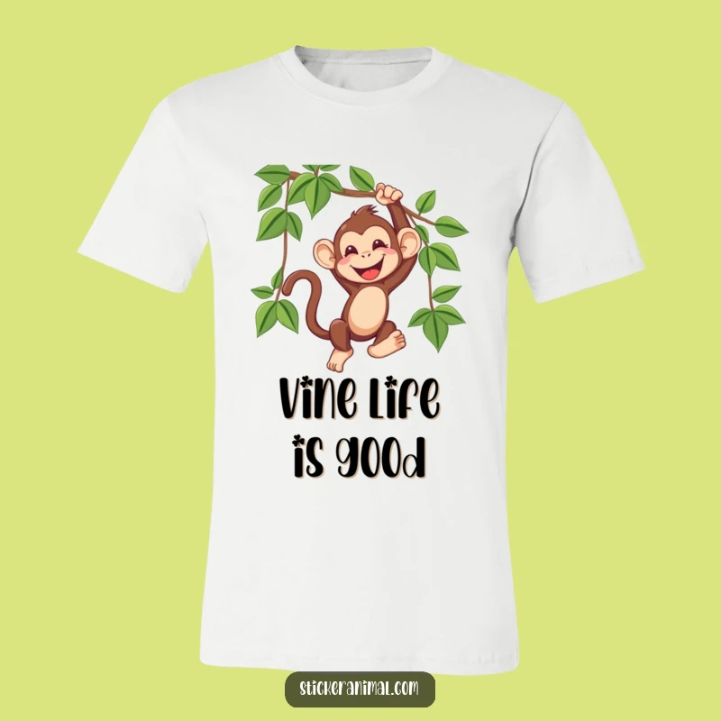 Funny Monkey Swing T-Shirt: Wear Your Giggles, Jungle Style!
