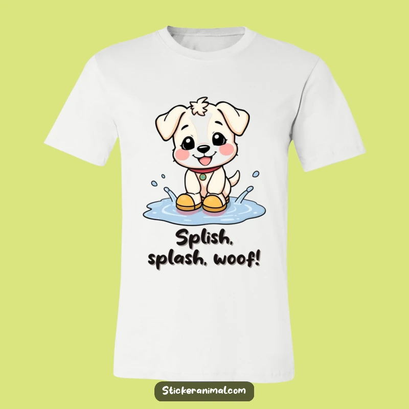 Funny Puppy Boots T-Shirt - Puddle Jumping Fun - Awesome Funny Gift!