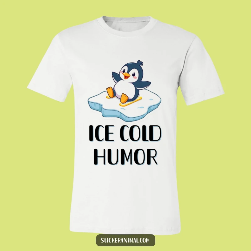 Funny Penguin Sliding T-Shirt - Wear Your Winter Joy!