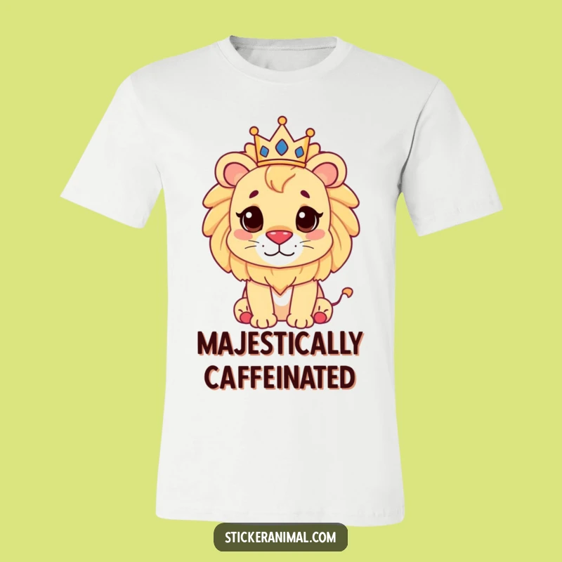 Funny Lion King T-Shirt: Cute Crowned Cub Tee for Roaring Fun