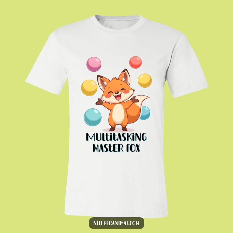 Funny Fox Juggling T-Shirt - Show Your Playful Side - Awesome Funny Gift!