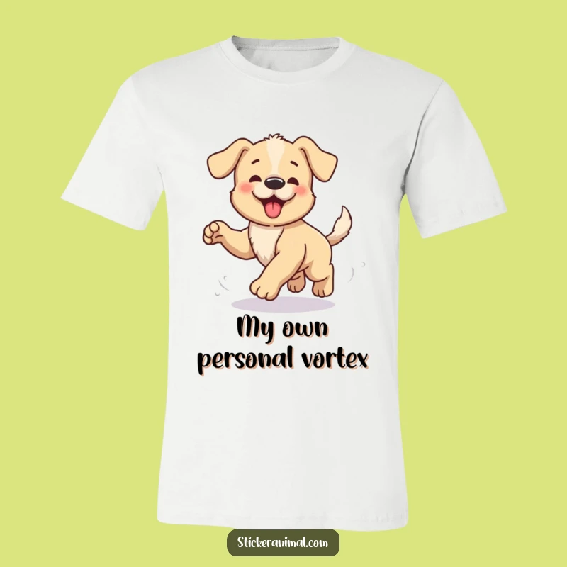 Funny Puppy Tail Chase T-Shirt: Wearable Laughter for Dog Lovers