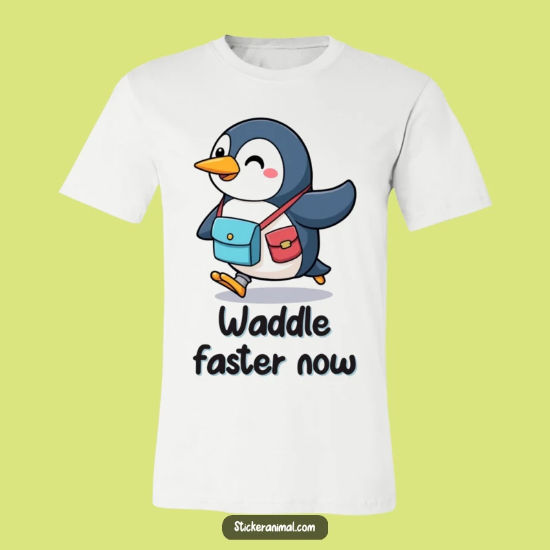 Funny Penguin Messenger Bag T-Shirt: Run Your Day with Cheerful Style