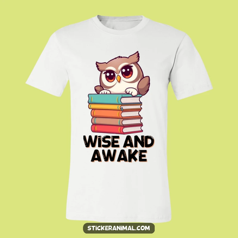 Funny Owl Book T-Shirt: Curious Reader Tee, Perfect Funny Gift