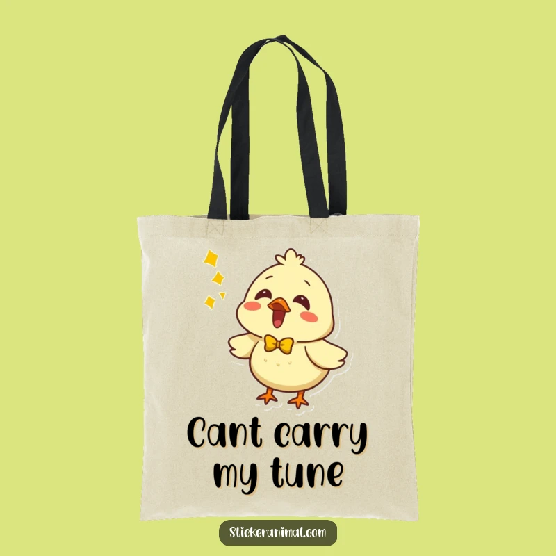 Funny Chirping Chick Singing Tote Bag, a Versatile Gift for Vocalists