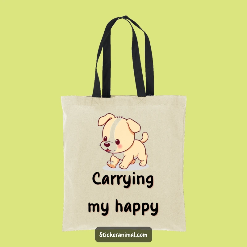 Funny Puppy Tail Tote Bag - Carry Your Essentials with Canine Comedy