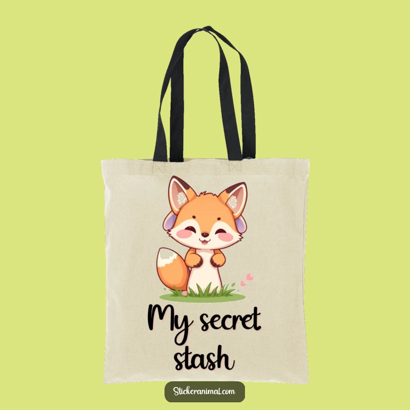Funny Fox Cub Tote Bag - Carry Your Essentials with Woodland Whimsy and Style
