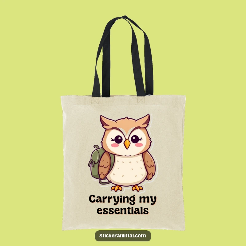 Funny Owl Adventure Tote Bag: Cheerful Explorer, Carry Your Wanderlust