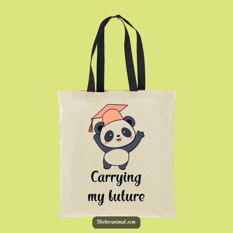 Funny Panda Graduation Tote Bag - Carry Your Success - Adorable Funny Gift!